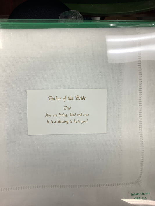 Father of the bride Irish linen hanky