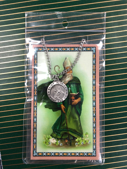 St. Patrick pendant and prayer card