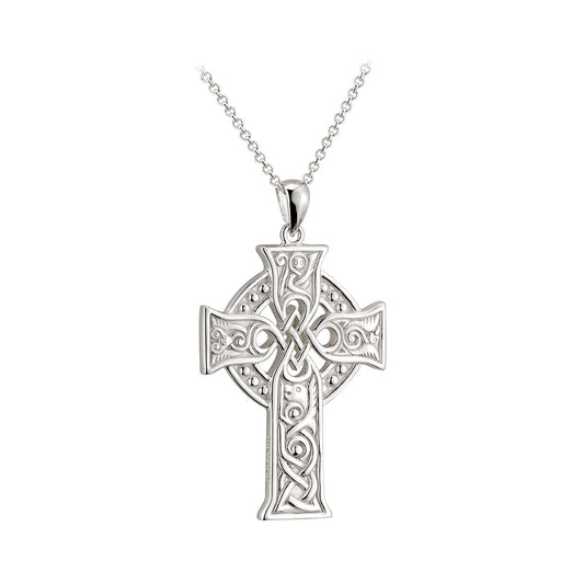 SILVER LARGE APOSTLES CELTIC CROSS PENDANT S46605