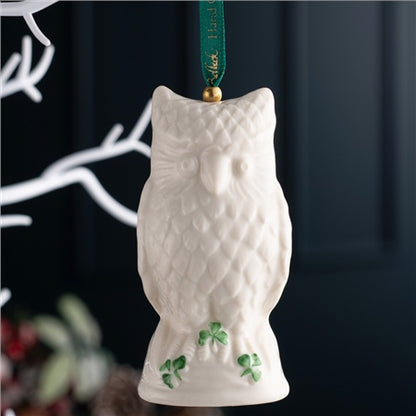 BELLEEK CLASSIC OWL ORNAMENT 4385