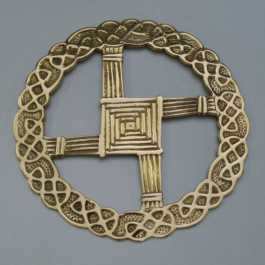 St. Brigids brass wall cross