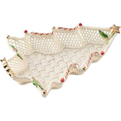 Belleek Christmas Tree Basket 4626