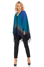 Fringed Shawl with Shadow Rainbow Design 9224 135033