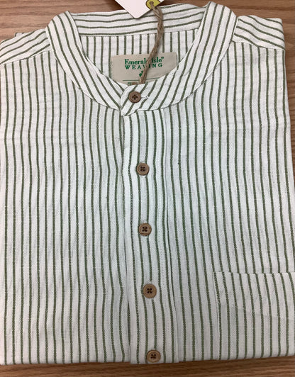 Emerald Isle Mens Linen Grandfathershirt SL1425