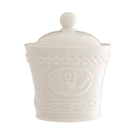 BELLEEK CLASSIC CLADDAGH SUGAR BOWL 4222