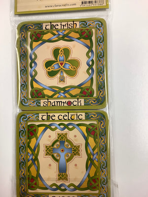 Irish weave coaster set of 4