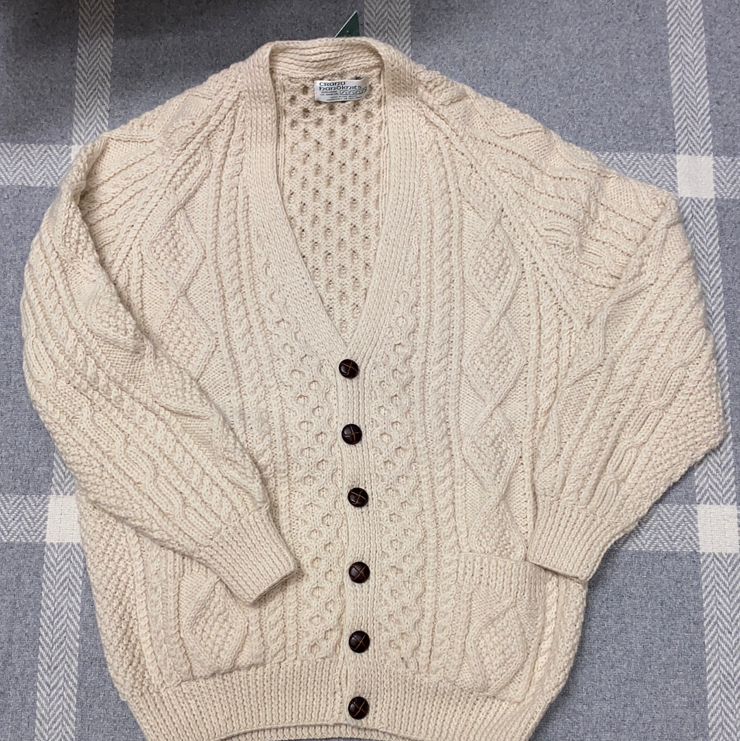 Crana hand knit men’s v-neck cardigan size 44 #27