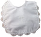 Girls Satin Bib with Screened Cross and Venise Edge 2msgxbc