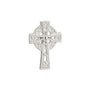 RHODIUM PLATED CELTIC CROSS COMMUNION CLUTCH PIN S7409