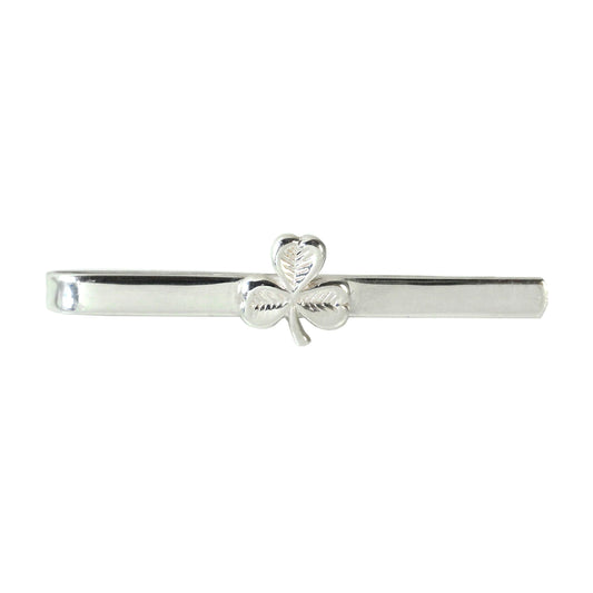 Sterling silver shamrock tie bar SM71441