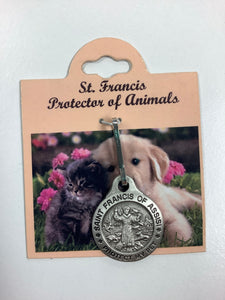 St Francis medal for animal collar