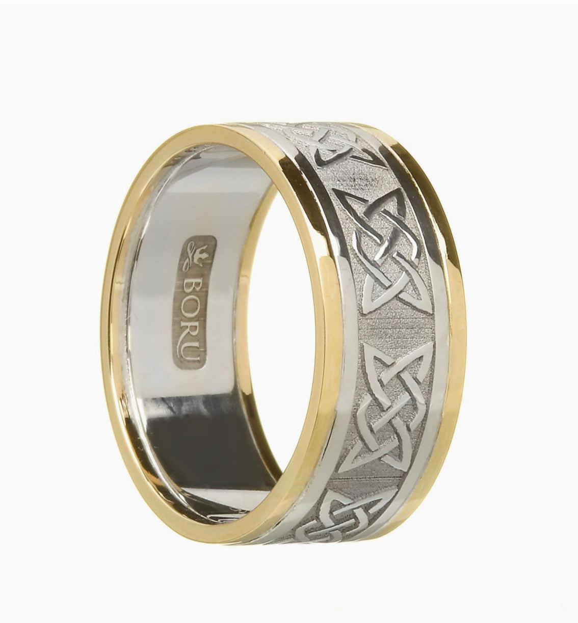 Gents Lovers Knot Wedding Ring with Trims