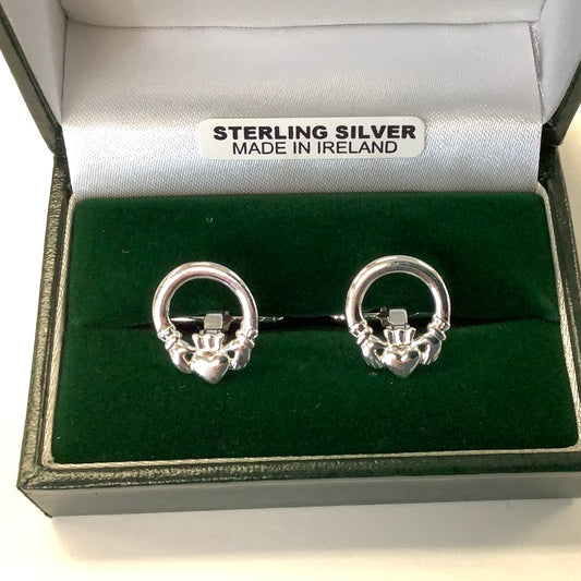 Silver Claddagh Cufflinks CL118