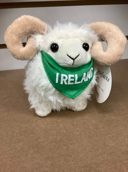 Stuffed ram with Ireland scarf