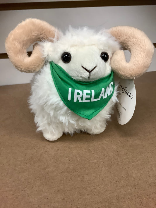 Stuffed ram with Ireland scarf