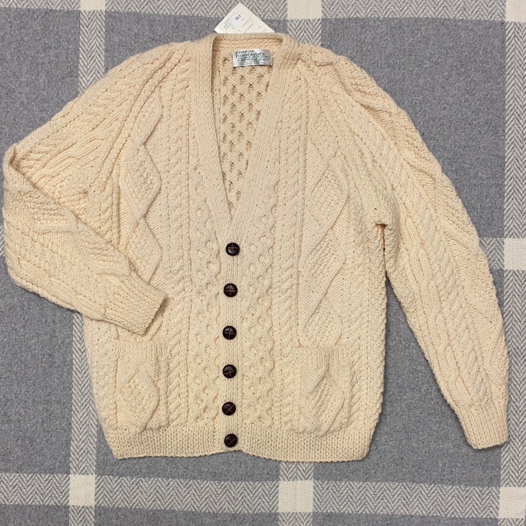 Crana hand knit men’s v-neck cardigan size 42 #25