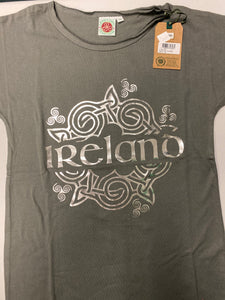 Pewter Ireland Celtic hologram tshirt