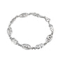 SILVER CLADDAGH AND CELTIC LINKS BRACELET S5339