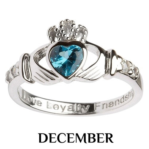 Shanore Claddagh birthstone December SL90