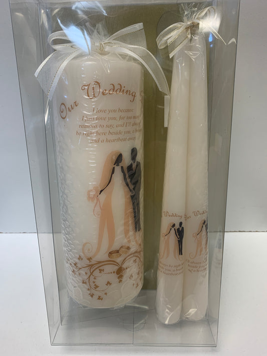 Our Wedding Day Candle Set