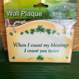 Irish blessing plaque