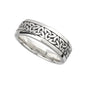 SILVER OXIDISED GENTS TRINITY KNOT RING S21012