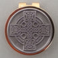 Silver Celtic Cross/Gold-plated Brass Spring Clip