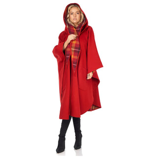 Jimmy hourihan Cape in Double-Face Cloth with Convertible Hood