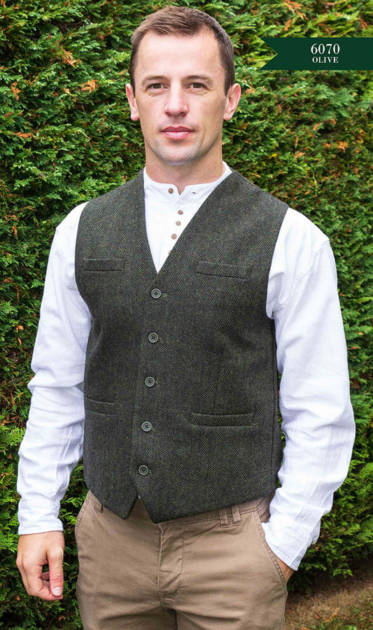 Emerald Isle waistcoat 6070 olive green