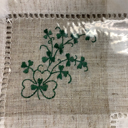 Kinsale shamrock embroidered table runner 14”x72”