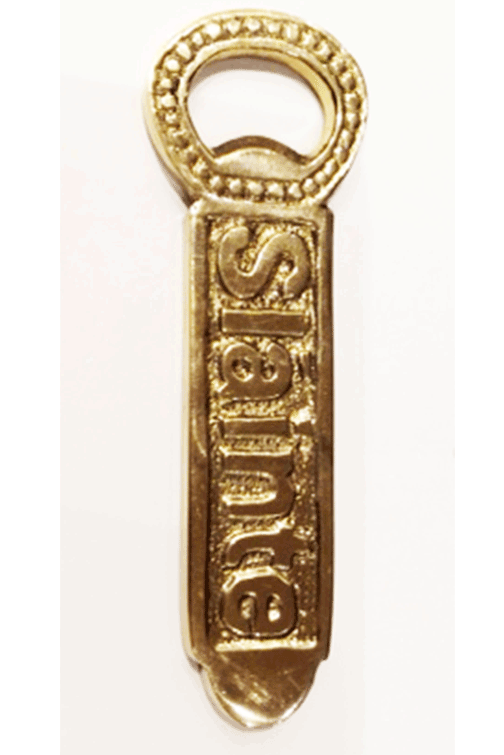 Slainte bottle opener brass