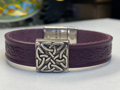 Purple Braden leather bracelet by Lee River