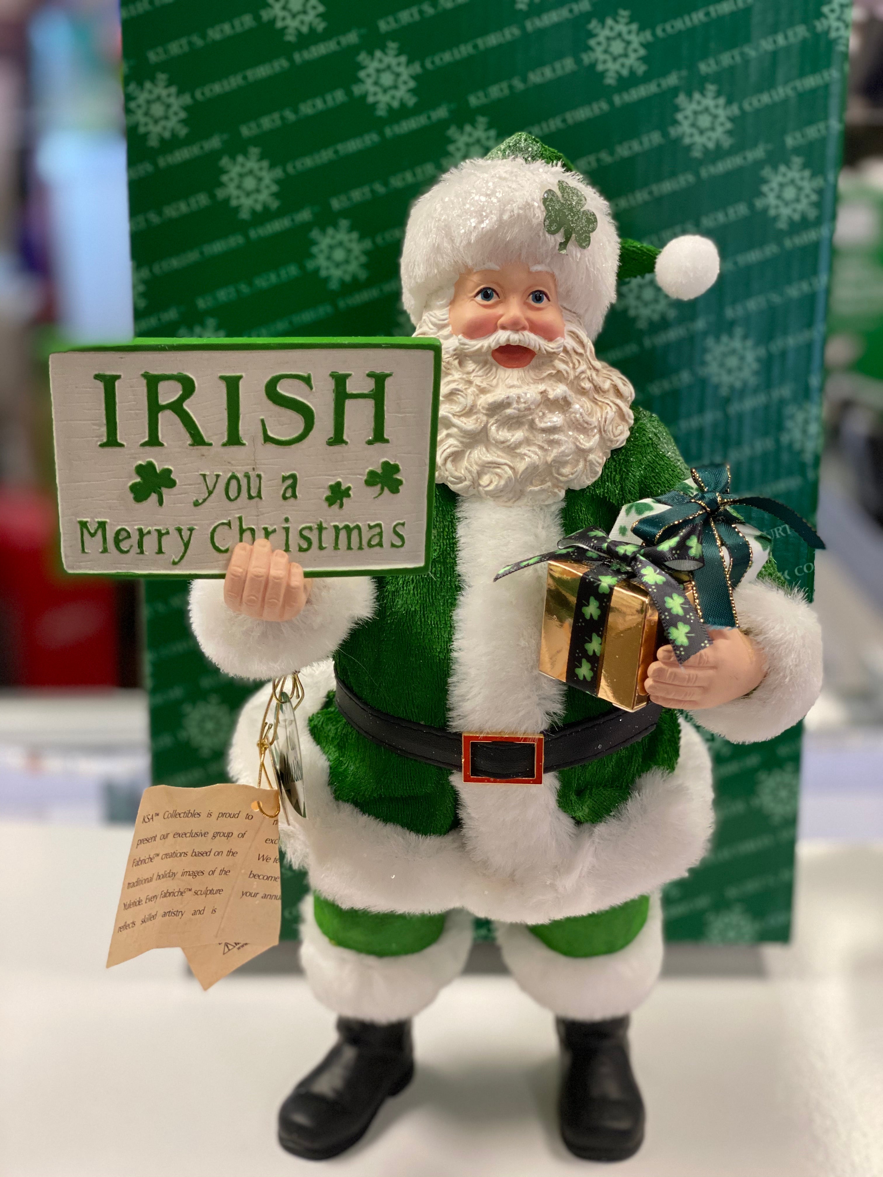 Irish you a merry Christmas musical Santa