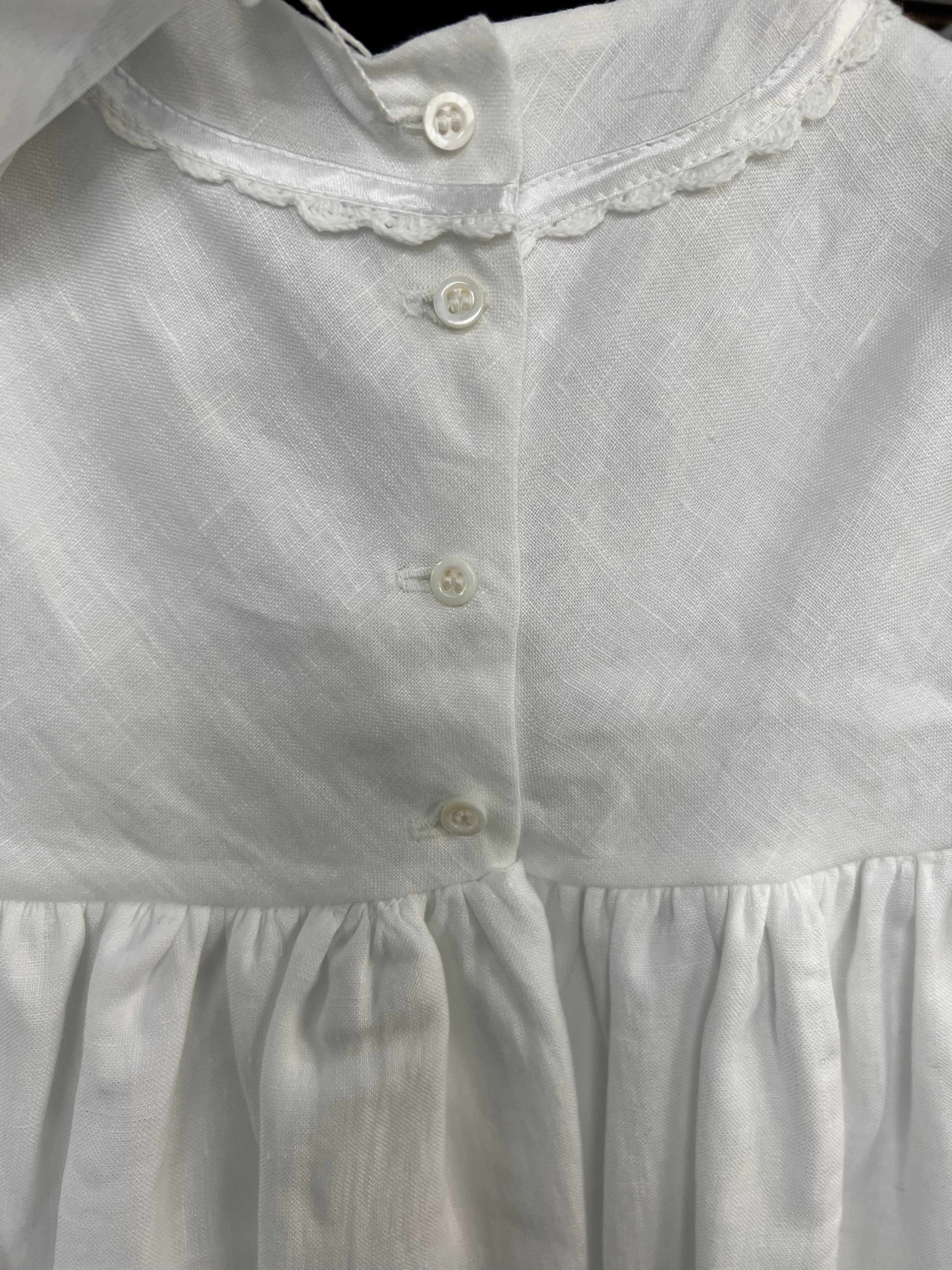100% Irish Linen Christening Gown By Laura D Designs 1102