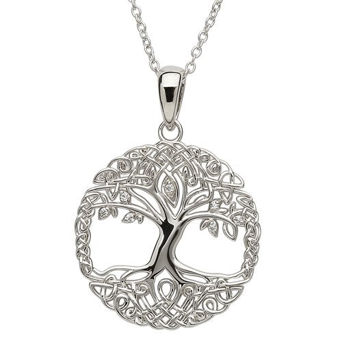 SS Tree of Life CZ Pendant SP2102