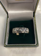 14K white gold with 3 diamonds size 9 #39