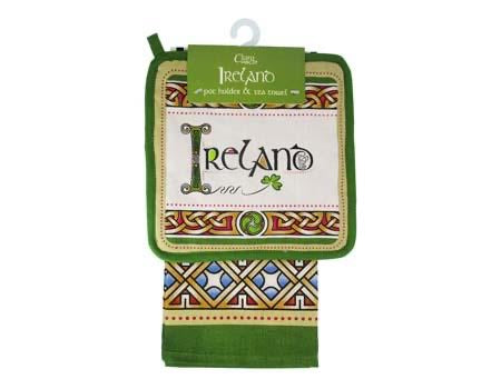 Ireland Pot Holder & Tea Towel