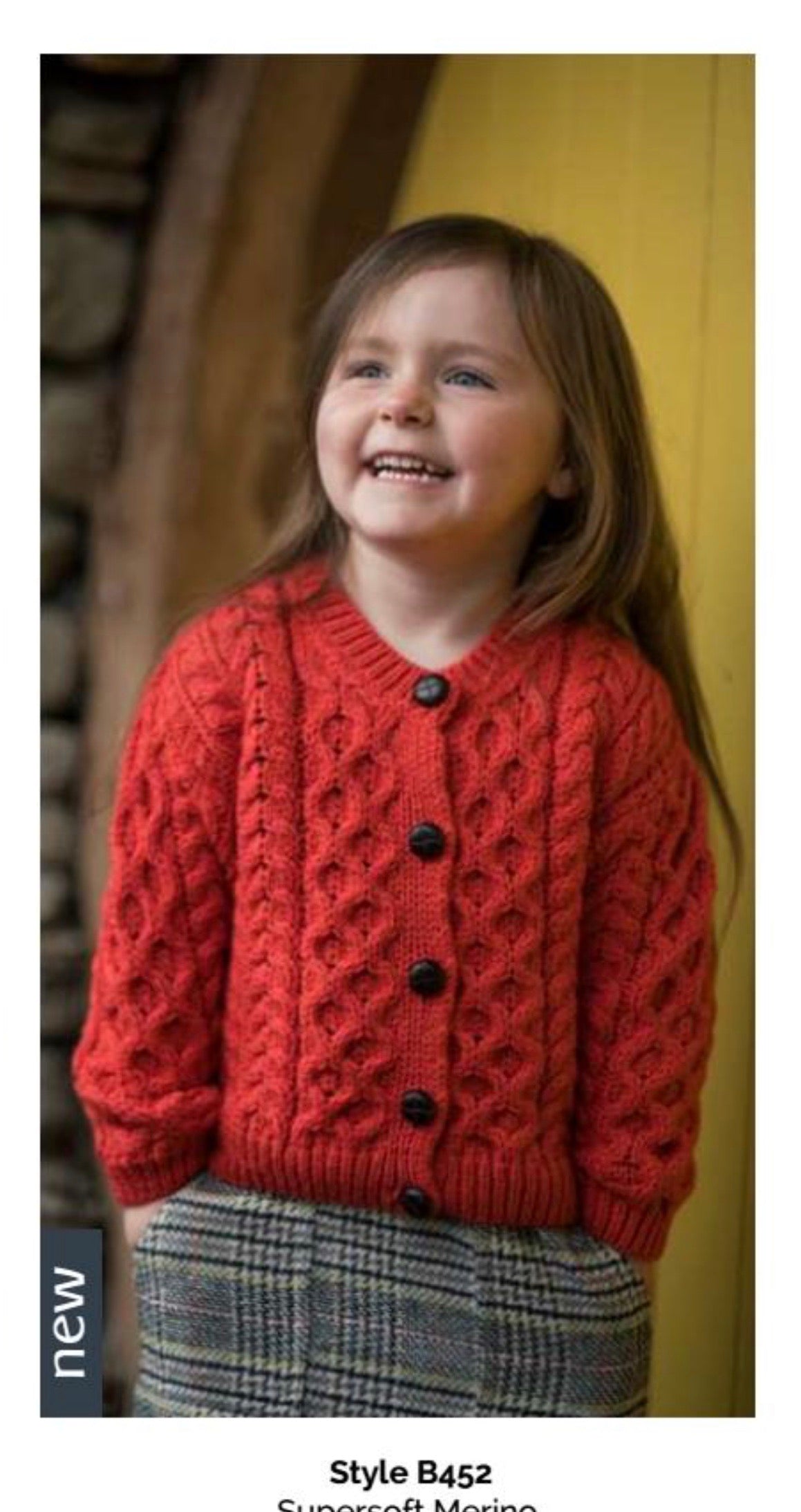 Aran woolen Mills childs button sweater B452 660