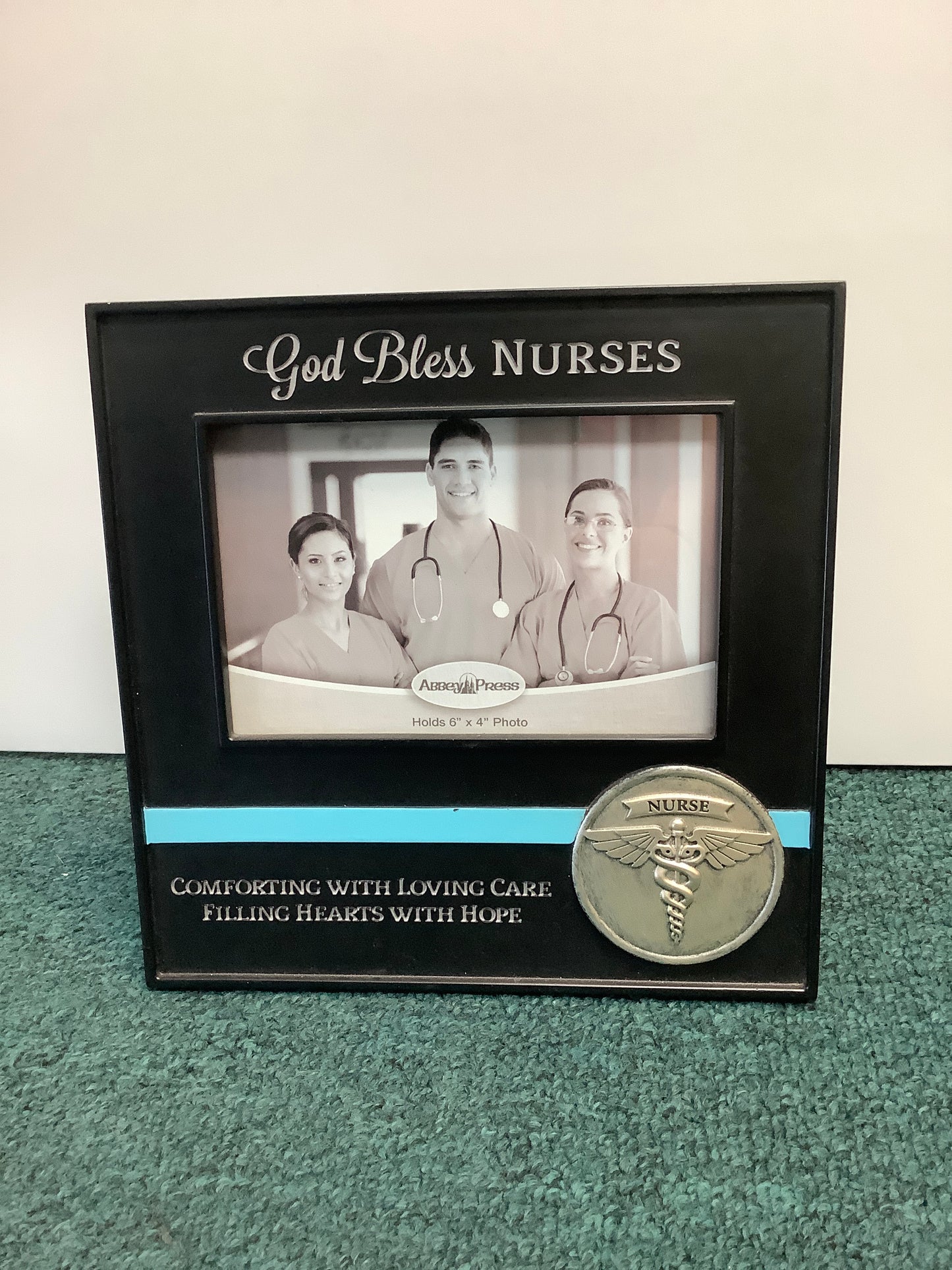 God bless nurses frame