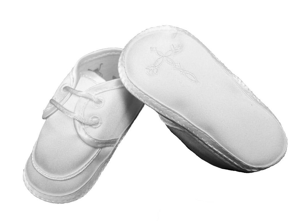 Boys Satin Shoe with Embroidered Celtic Cross 2CRBAS
