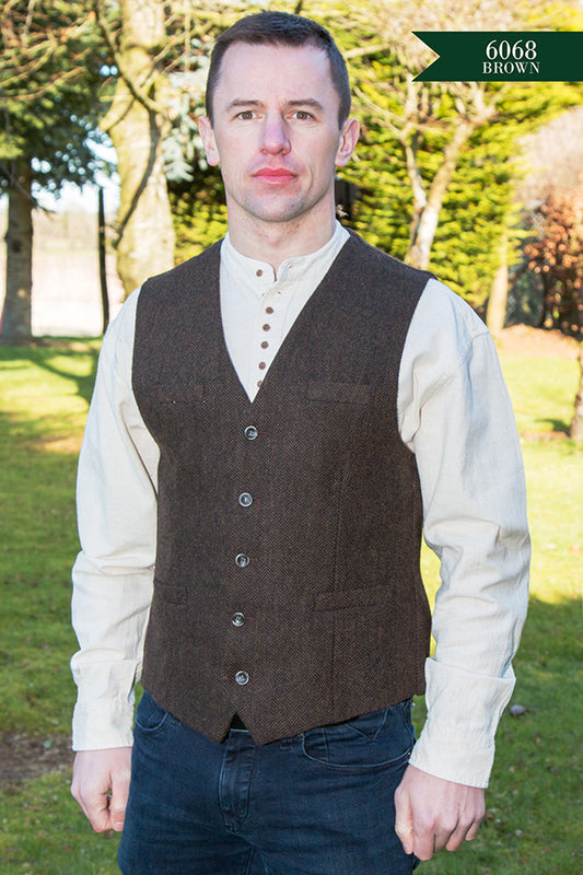 Emerald Isle waistcoat X6068 brown