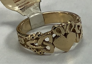 10k mans claddagh with trinity Size 10 only