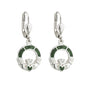 CONNEMARA MARBLE CLADDAGH DROP EARRINGS S33590