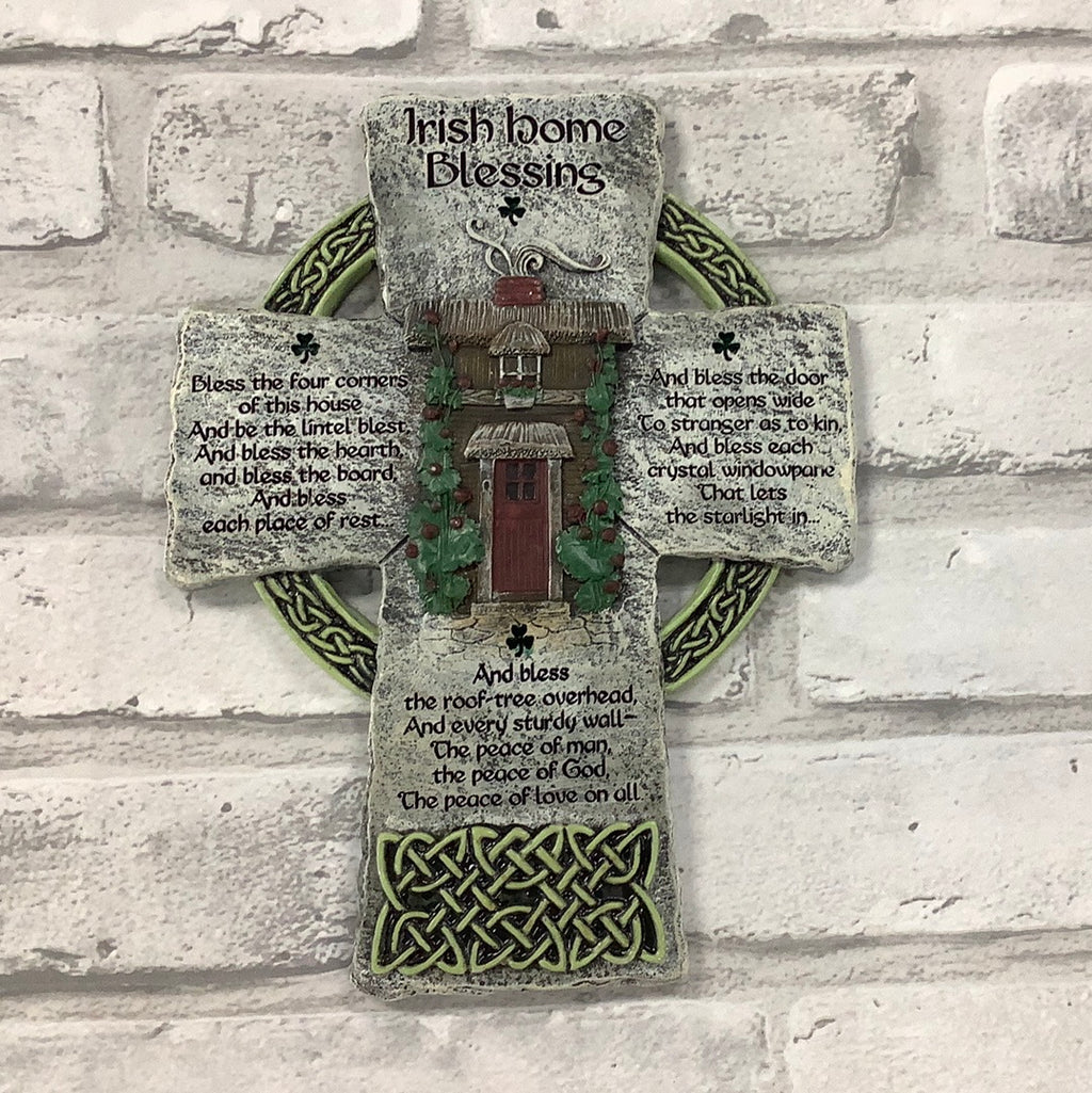 Irish home blessing wall cross 56898