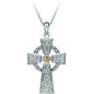 Celtic Warrior ® Silver Cross – Medium with Gold Plated Bead WC3B