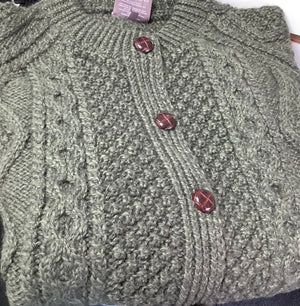 Ladies lumber hand knit jacket Honey oat S159040