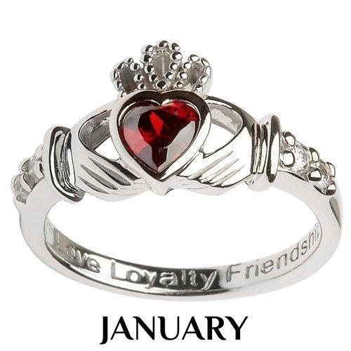 Shanore Birthstone Claddagh January SL90