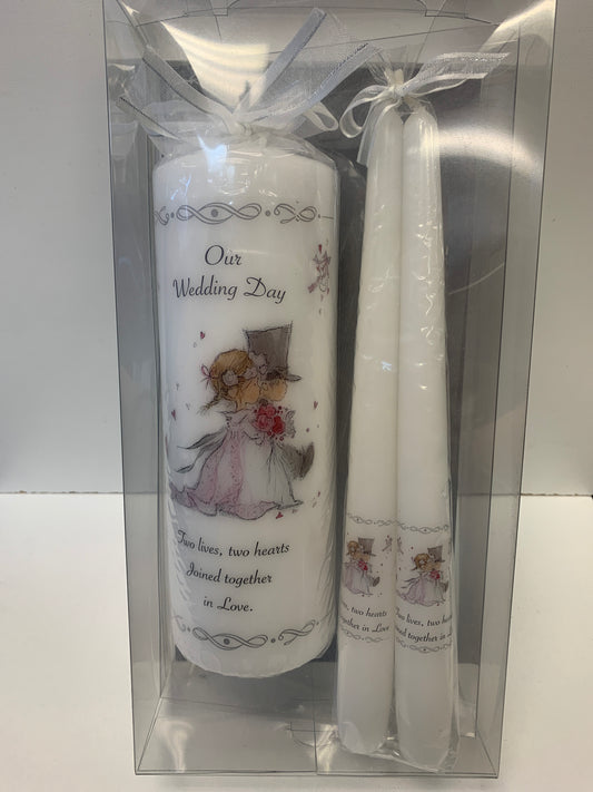 Our Wedding Day Candle Set