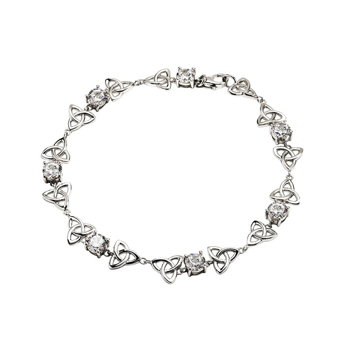 SS CZ Trinity Bracelet SB2114