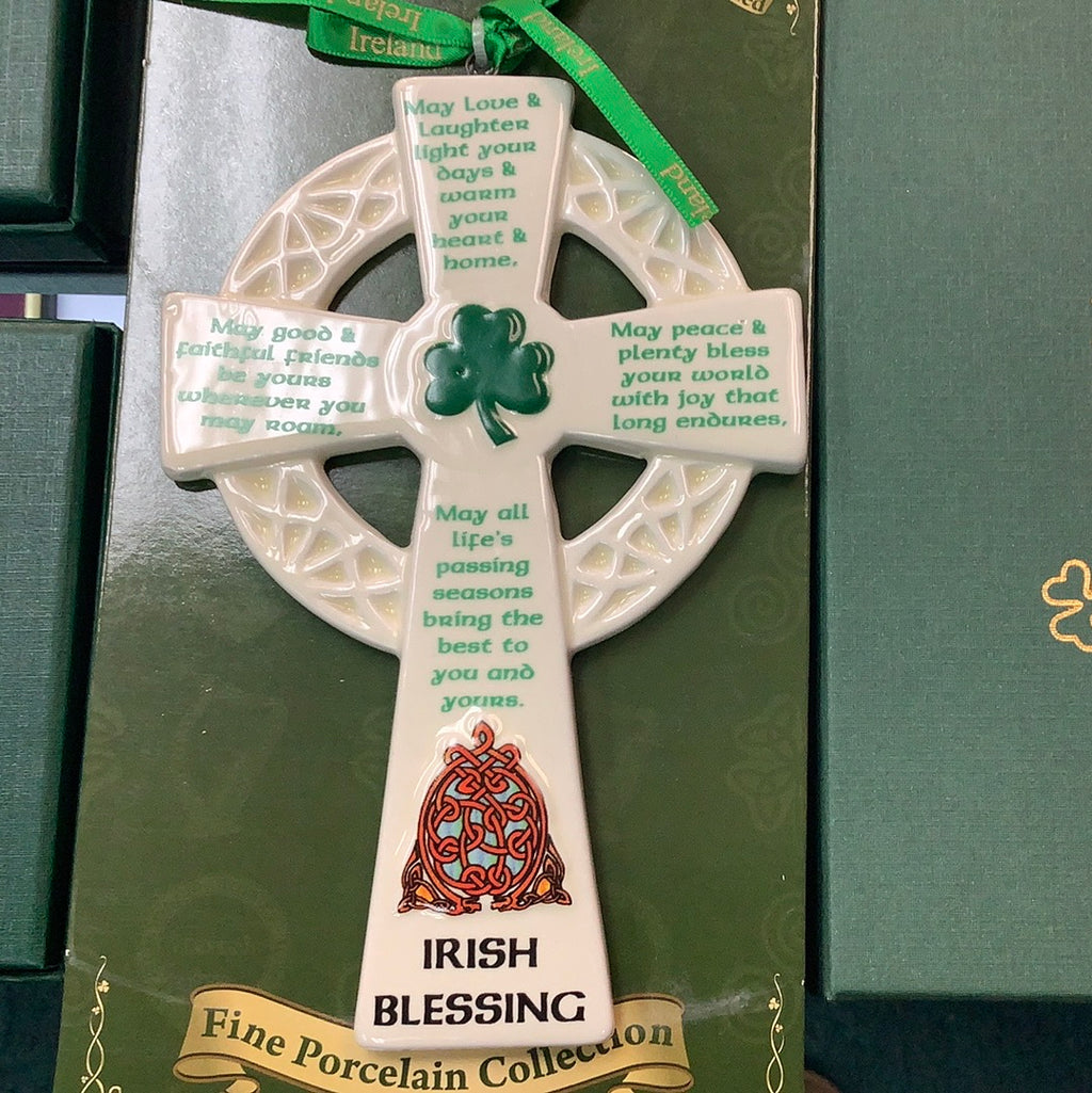 Irish Blessing Ceramic cross